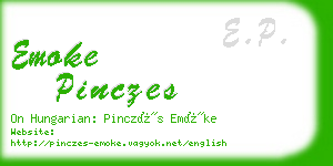 emoke pinczes business card